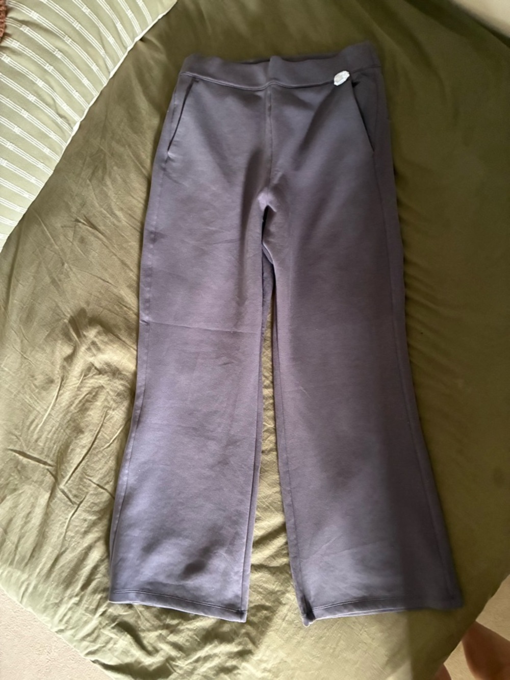 Nike Wide-Leg Sweatpants in Dark Grey